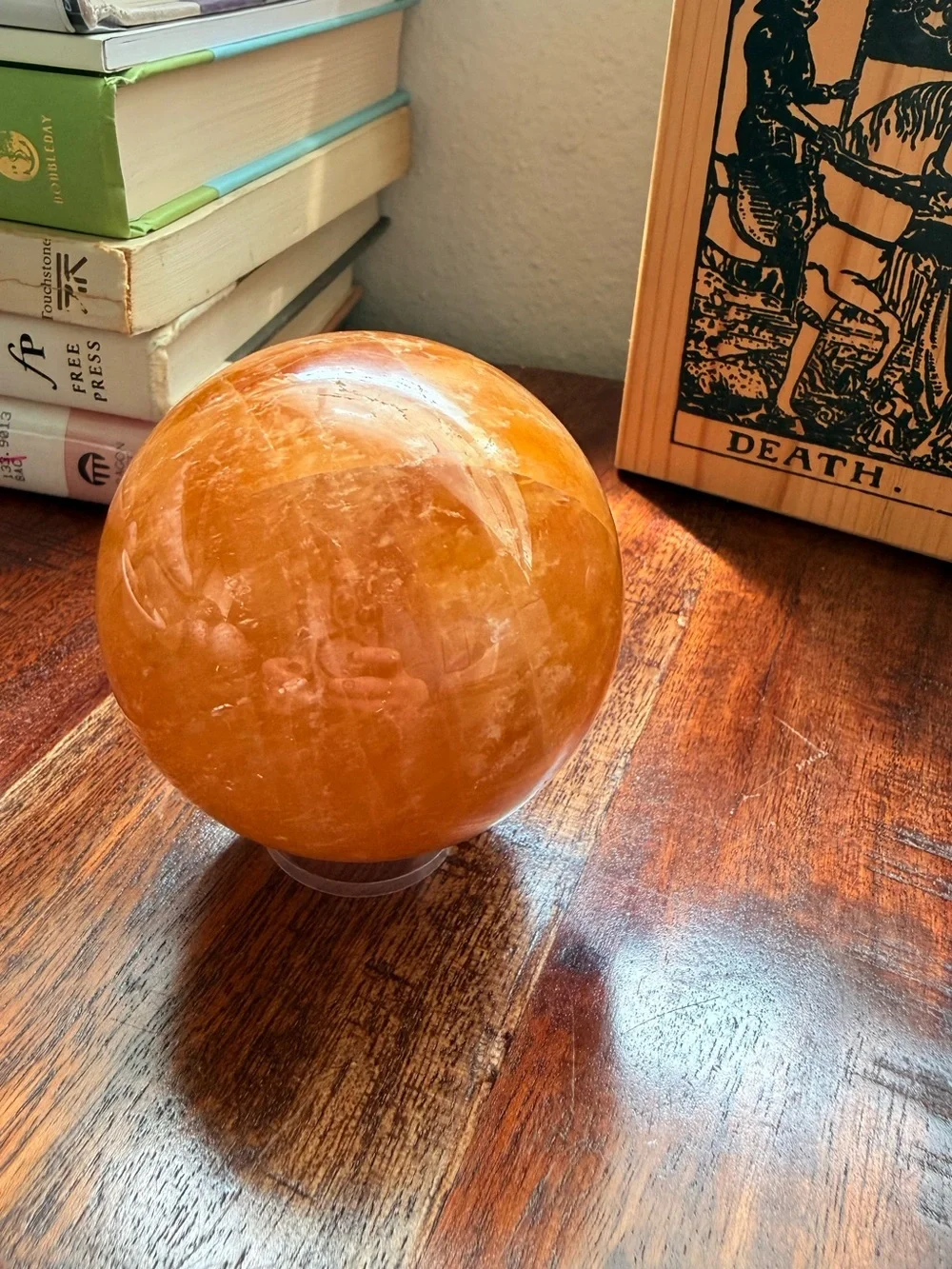 ✨ Gorgeous Golden Healer Sphere • Orange Quartz • 68.1 mm • 521 g
